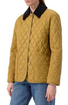 Женская куртка BURBERRY бежевого цвета, арт. 8108989 | Фото 3 (Материал внешний: Синтетический материал; Материал подклада: Хлопок; Рукава: Длинные; Длина (верхняя одежда): Короткие; Кросс-КТ: Куртка, Легкие; Стили: Кэжуэл)