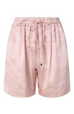 Женские атласные шорты KITON розового цвета, арт. D58114K0926E11 | Фото 1 (Материал внешний: Шелк; Длина Ж (юбки, платья, шорты): Мини; Стили: Романтичный)