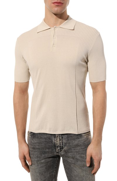 Хлопковое поло TRUSSARDI кремового цвета по цене 15000 руб., арт. 52M00663-0F000789, фото 3 Хлопковое поло TRUSSARDI, арт. 52M00663-0F000789, фото 3