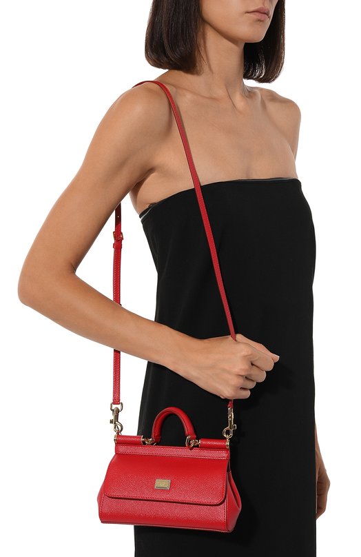 Сумка Sicily small Dolce & Gabbana BB9116_BE9116/A1001_1 Красный  BB9116_BE9116/A1001_1 Фото 2
