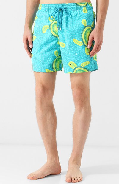 Плавки-шорты с принтом VILEBREQUIN бирюзового цвета по цене 46500 руб., арт. MOO/8006H, фото 3 Плавки-шорты с принтом VILEBREQUIN, арт. MOO/8006H, фото 3