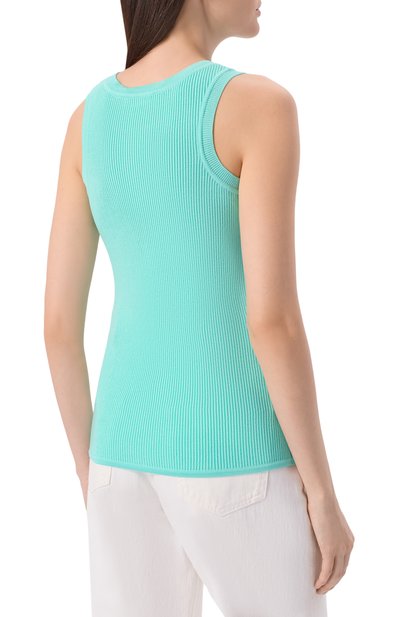 Майка из вискозы FREEAGE бирюзового цвета по цене 22880 руб., арт. LW25.TP262.7081.501, фото 4 Майка из вискозы FREEAGE, арт. LW25.TP262.7081.501, фото 4