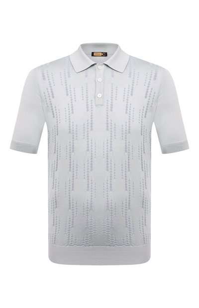 Поло из шелка и хлопка ZILLI, арт. MBV-PB068-BUBB1/MC01, фото 1