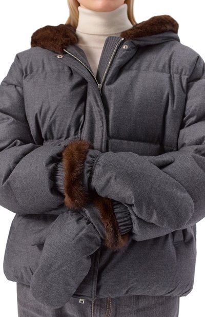 Пуховик с отделкой из норки YVES SALOMON, арт. V05966/W02W, фото 5