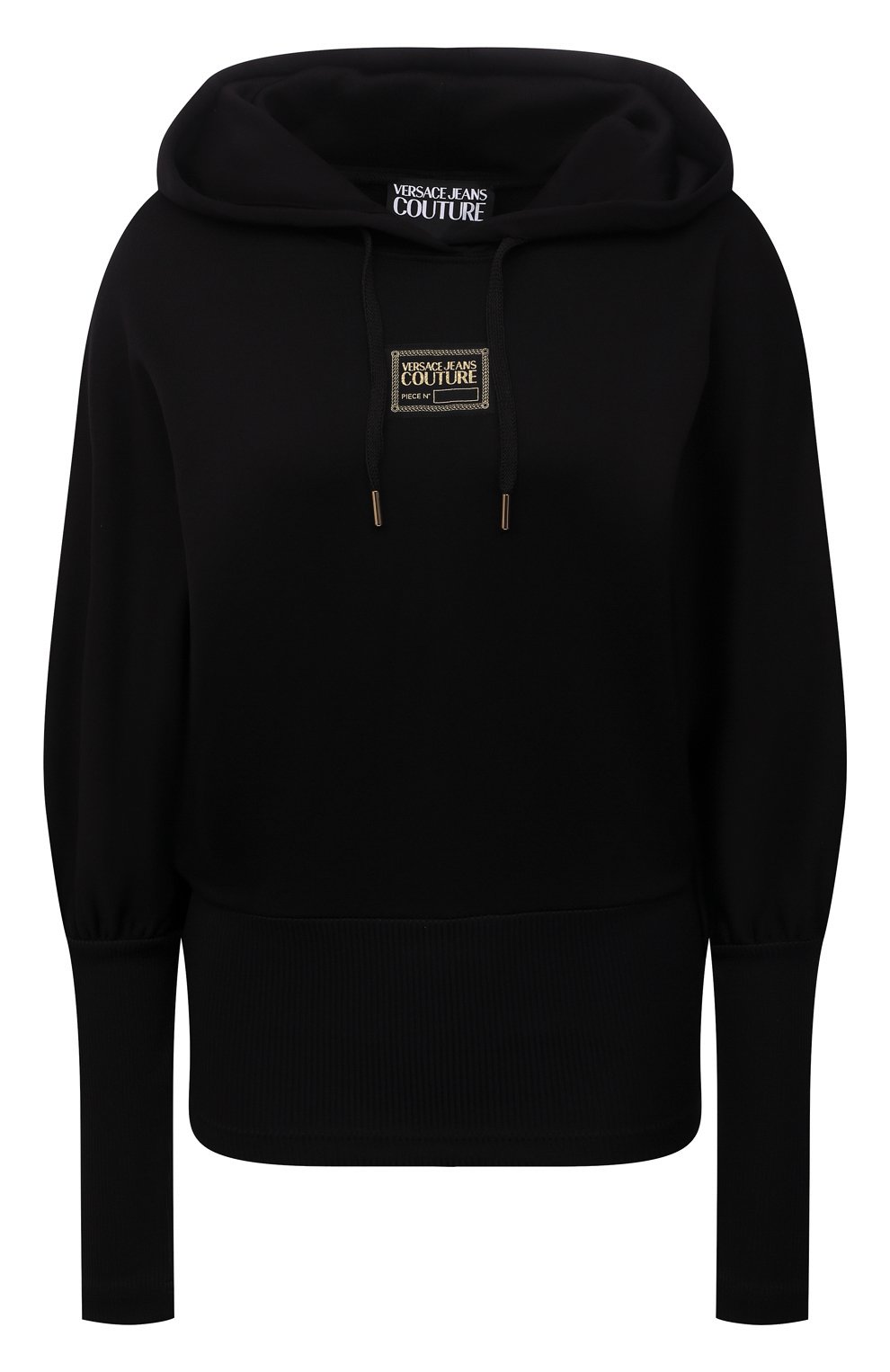 Худи VERSACE JEANS COUTURE черного цвета по цене 21200 руб., арт. 71HAI304-71DP304 FELPA FLUIDA BLACK/F0001, фото 1 Худи VERSACE JEANS COUTURE, арт. 71HAI304-71DP304 FELPA FLUIDA BLACK/F0001, фото 1