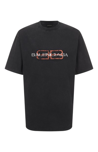 Мужская хлопковая футболка BALENCIAGA, арт. 764235/TTVD6