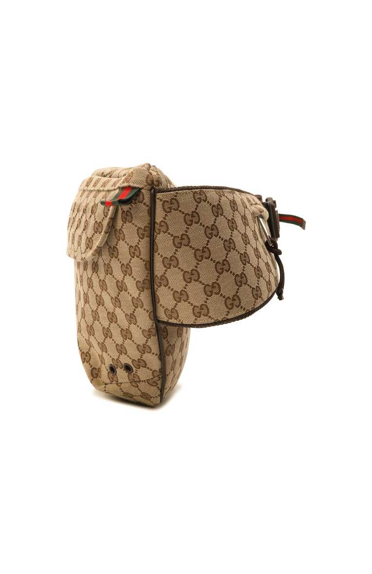 Мужская поясная сумка gg large GUCCI бежевого цвета, арт. 800183/FADSD | Фото 4 (Ремень/цепочка: На ремешке; Материал: Текстиль; Размер: large; Случай: Повседневный)