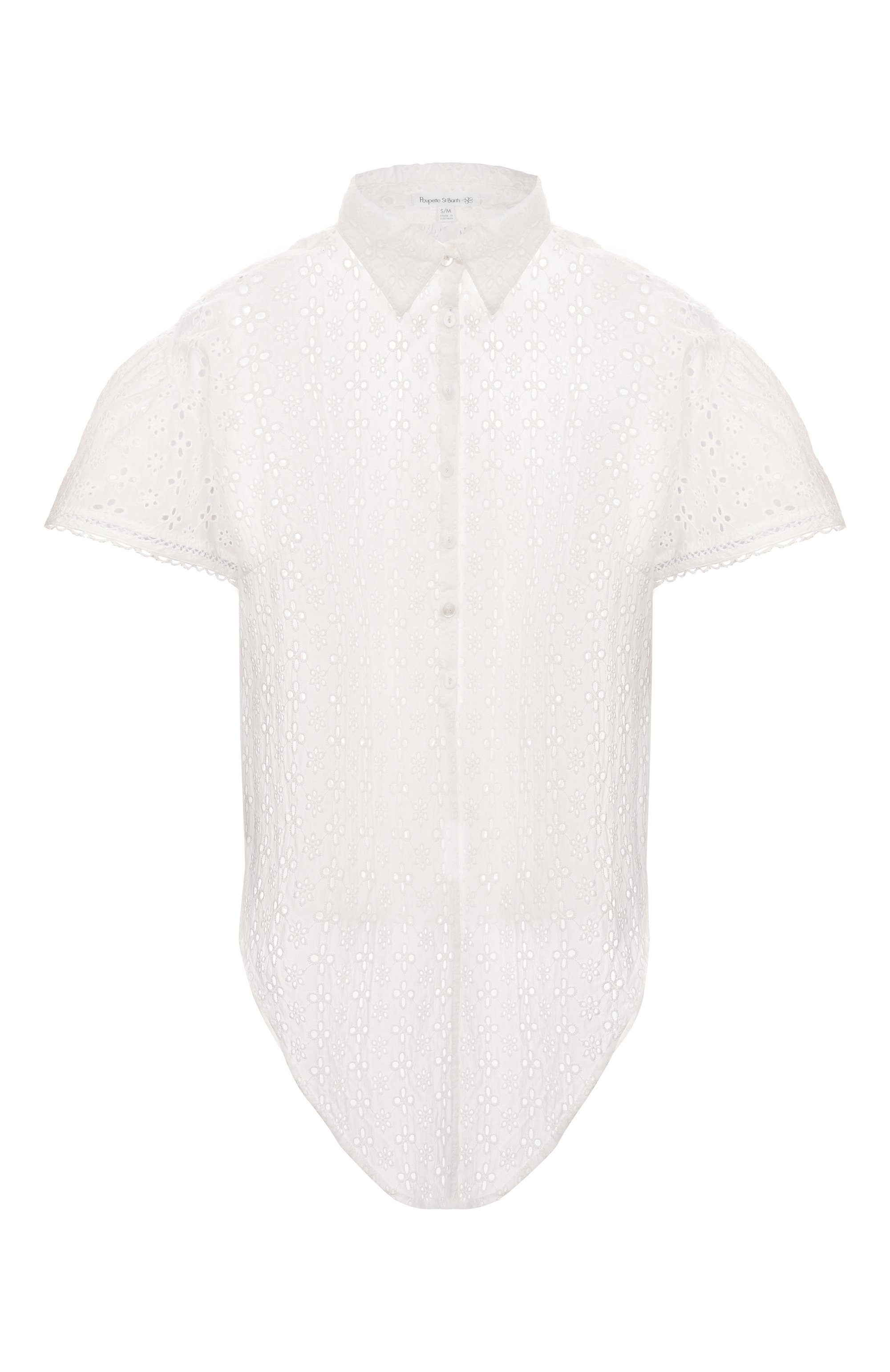 Хлопковая рубашка POUPETTE ST BARTH молочного цвета по цене 24100 руб., арт. WYSR25B0WIN, фото 1 Хлопковая рубашка POUPETTE ST BARTH, арт. WYSR25B0WIN, фото 1