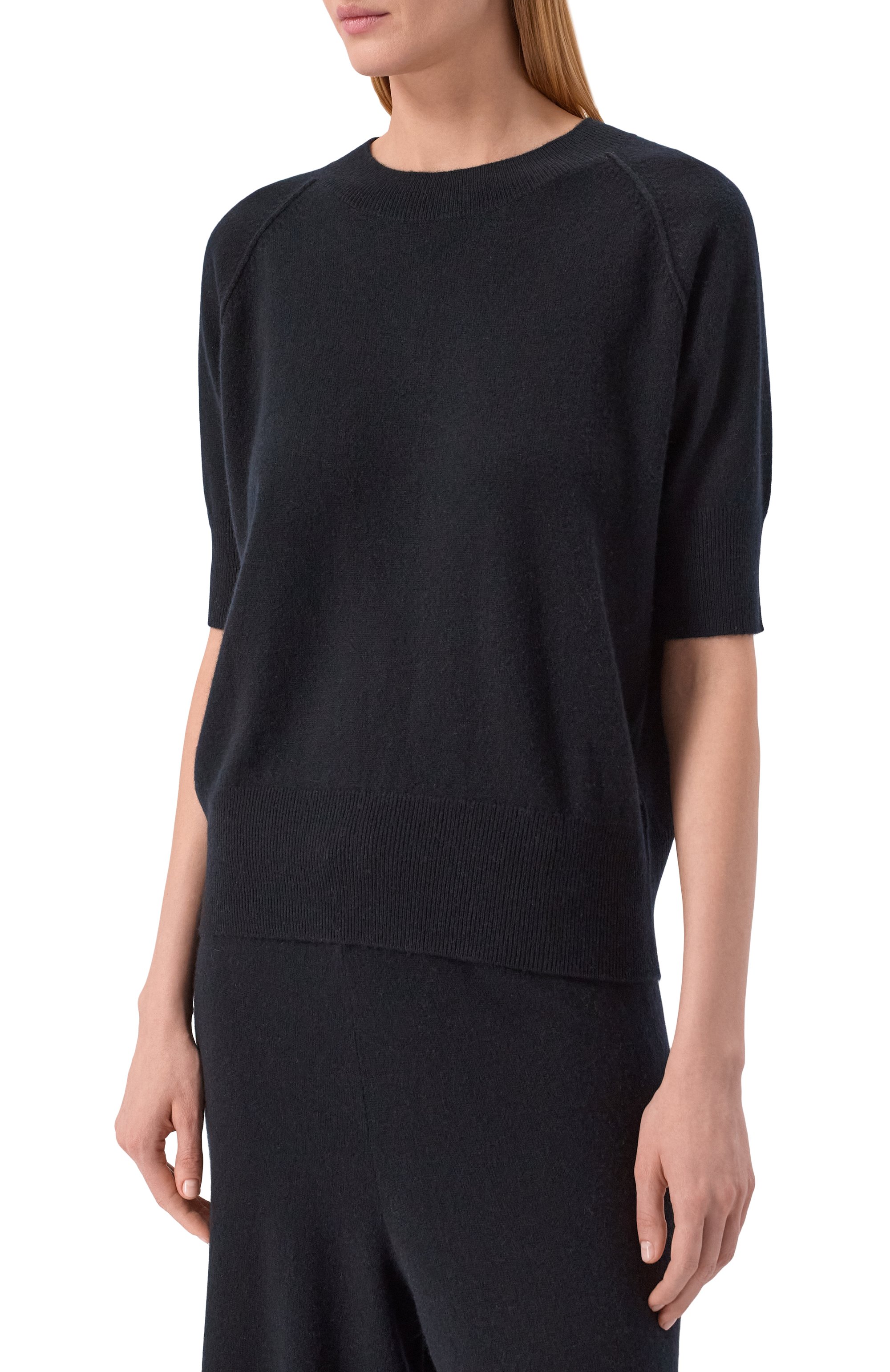 Кашемировый пуловер BOSS черного цвета по цене 38600 руб., арт. 50550873, фото 3 Кашемировый пуловер BOSS, арт. 50550873, фото 3