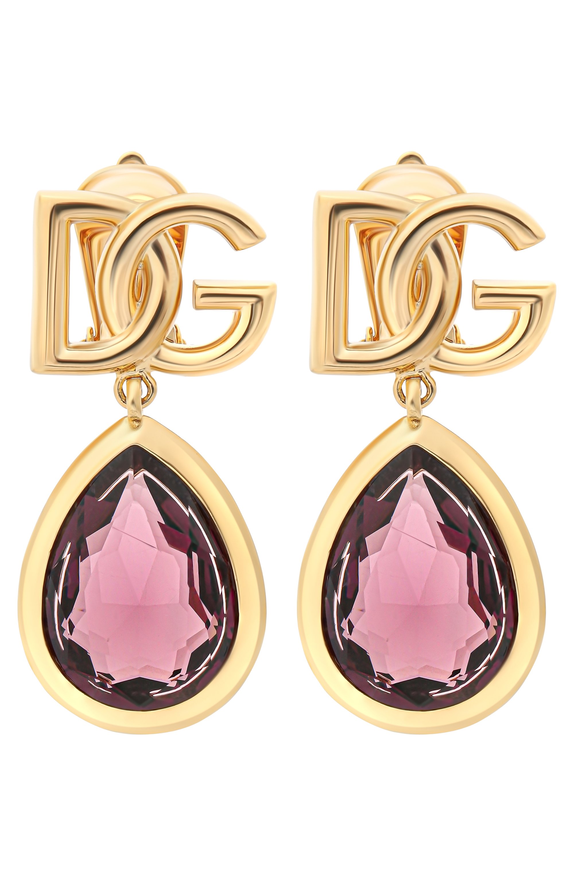 Клипсы DOLCE & GABBANA светло-фиолетового цвета по цене 85250 руб., арт. WER6M4/W1111, фото 1 Клипсы DOLCE & GABBANA, арт. WER6M4/W1111, фото 1