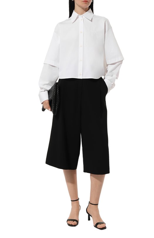 Хлопковая рубашка Off-White 0WGE022S24FAB003 Белый  0WGE022S24FAB003 Фото 2