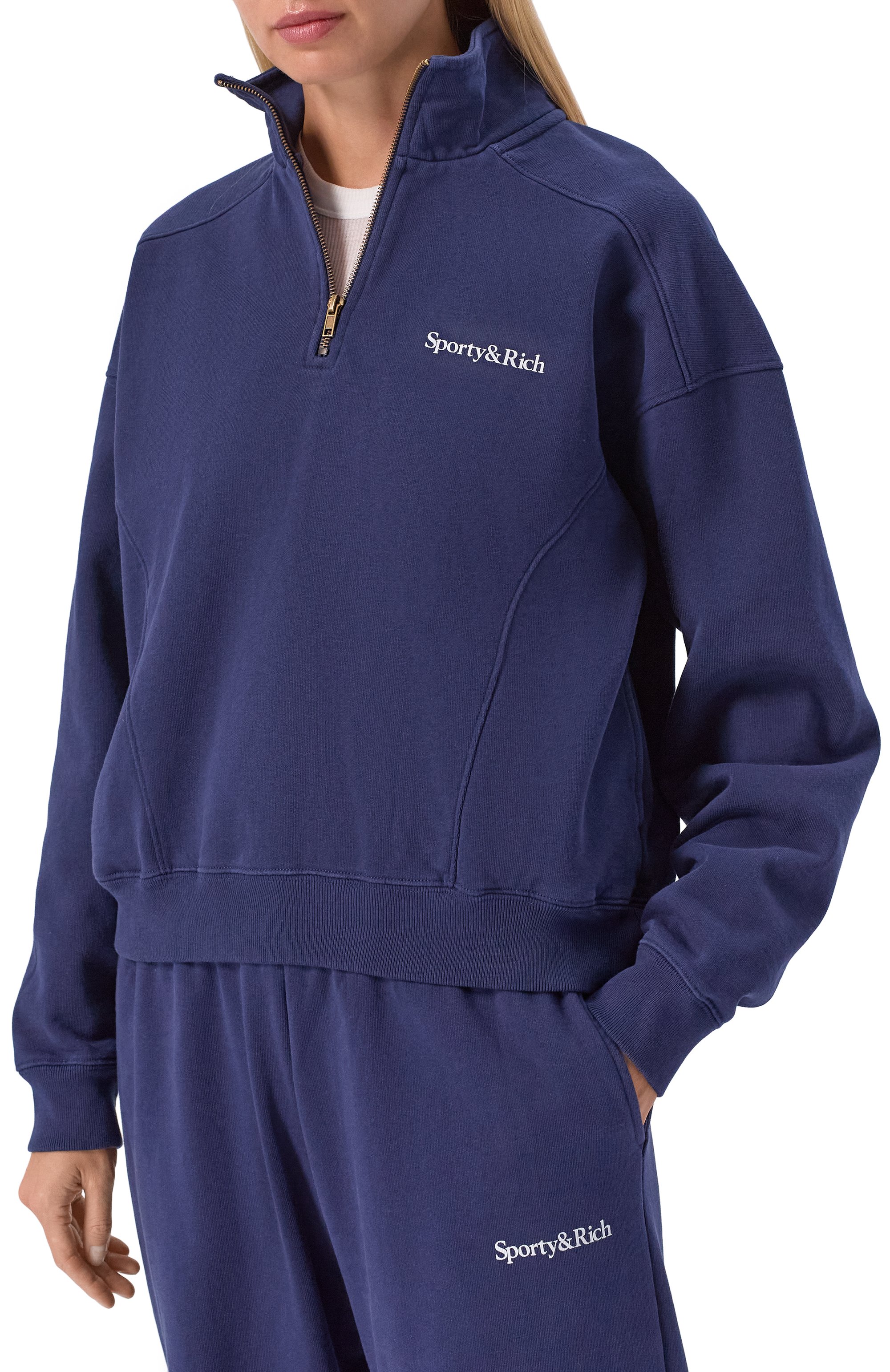 Хлопковый свитшот SPORTY AND RICH, арт. ST08161300BL106, фото 3