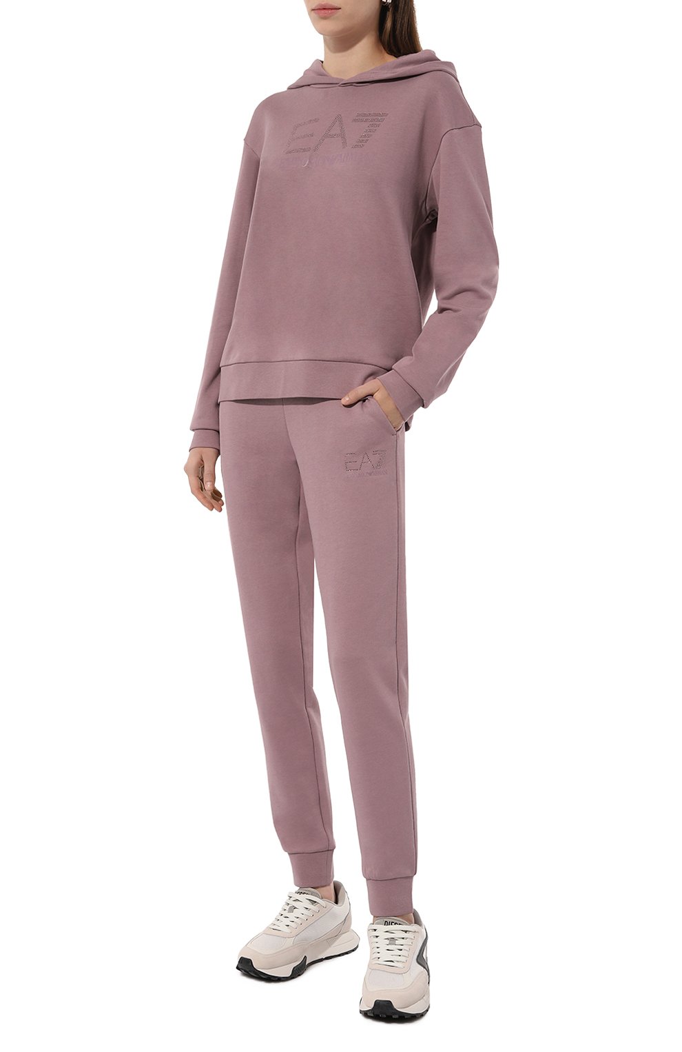 Хлопковые джоггеры EA7, арт. 6DTP67/TJD0Z, фото 2