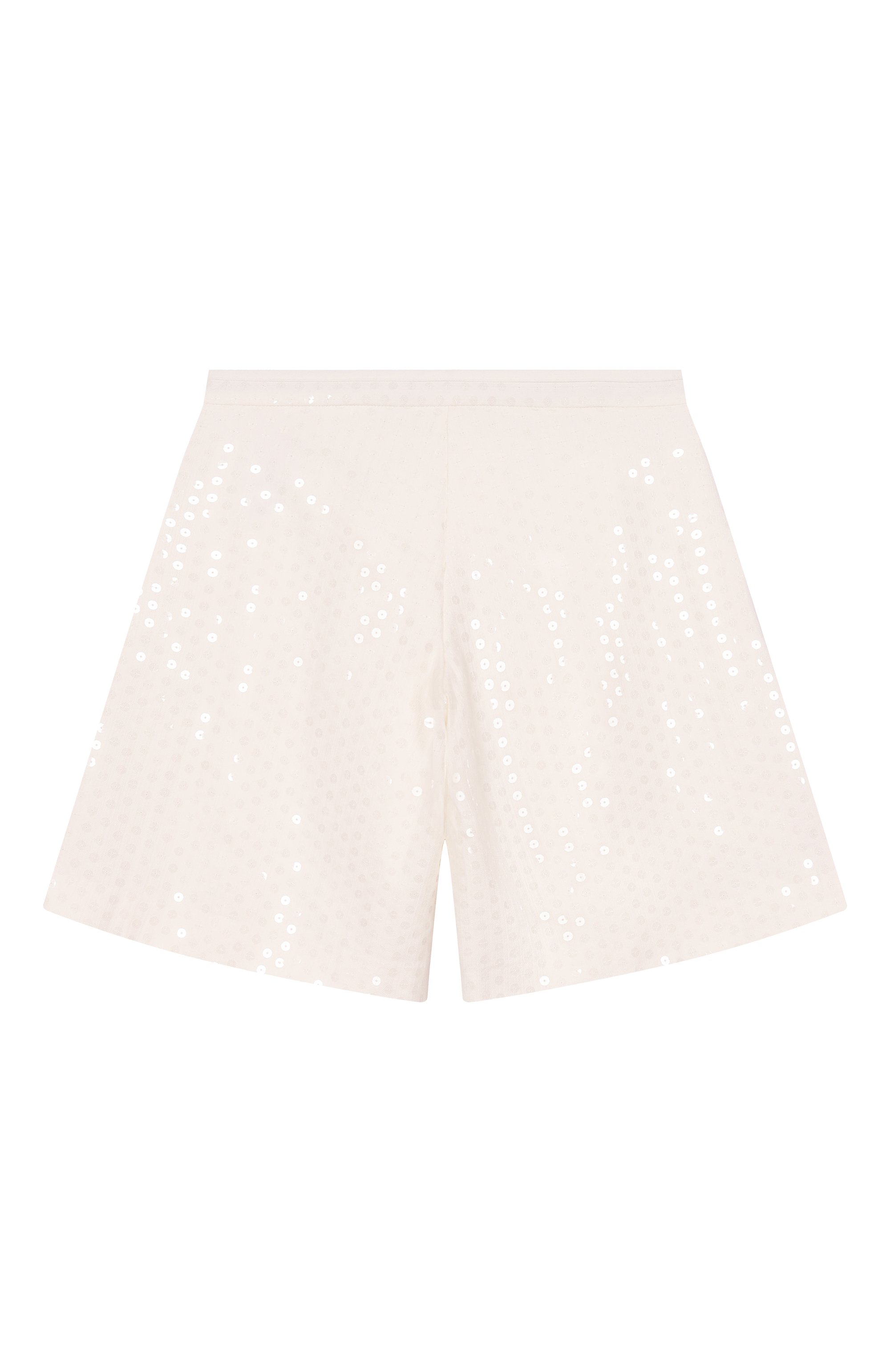 Джинсовые шорты ELIE SAAB JUNIOR кремового цвета по цене 43900 руб., арт. EFPA019/TS1075, фото 2 Джинсовые шорты ELIE SAAB JUNIOR, арт. EFPA019/TS1075, фото 2