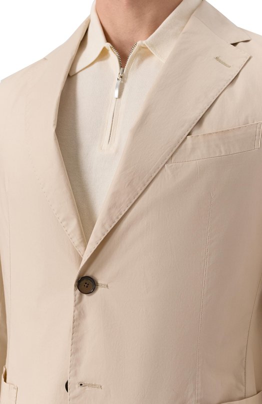 Хлопковый пиджак Windsor 13 BU0N0 10019306/30046305/58 Бежевый  13 BU0N0 10019306/30046305/58 Фото 7