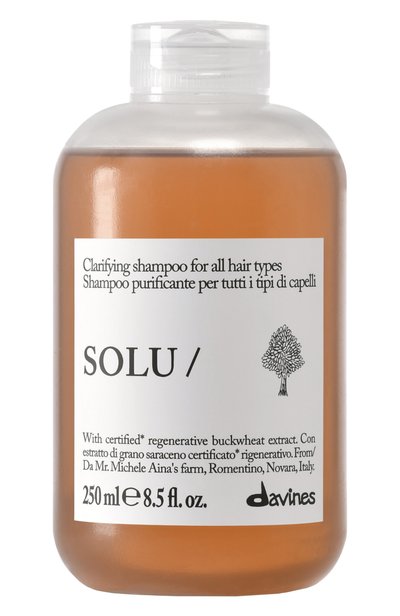 Женский шампунь для глубокого очищения всех типов волос solu (250ml) DAVINES, арт. 70014
