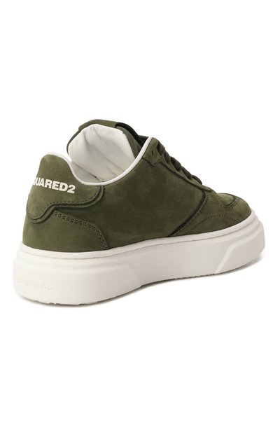 Замшевые кеды DSQUARED2 хаки цвета по цене 28850 руб., арт. 80208/VAR1/28-35, фото 3 Замшевые кеды DSQUARED2, арт. 80208/VAR1/28-35, фото 3