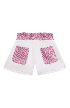 Детские хлопковые шорты MISSONI розового цвета, арт. MU6A29/Z1859/4-10 | Фото 2 (Нос: Не проставлено; Материал внешний: Хлопок; Случай: Повседневный; Ростовка одежда: 10 - 11 лет | 140 - 146см, 4 года | 104 см, 6 лет | 116 см, 8 лет | 128 см)