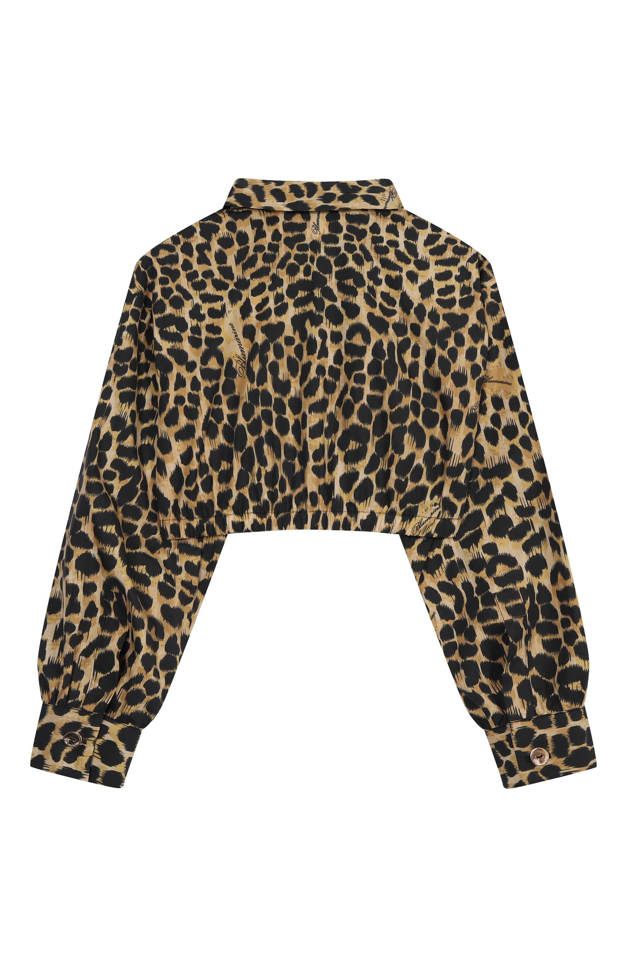 Хлопковая рубашка BLUMARINE леопардового цвета по цене 15950 руб., арт. BFCA010.0.CAB03/6A-12A, фото 2 Хлопковая рубашка BLUMARINE, арт. BFCA010.0.CAB03/6A-12A, фото 2