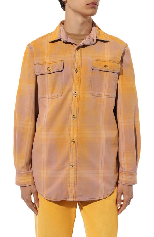 Хлопковая рубашка Notsonormal Оранжевый, фото 3