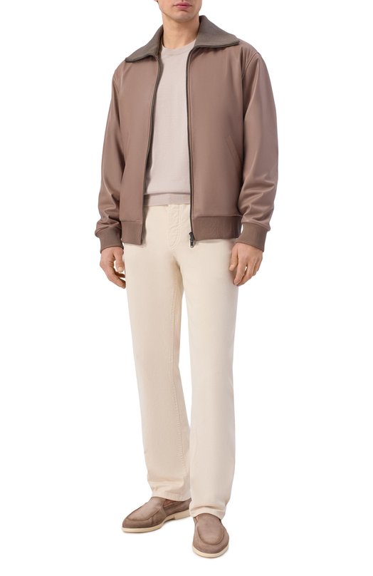 Кожаный бомбер MVST M26.2PM.L006/L011 NAPPA CREAM Бежевый  M26.2PM.L006/L011 NAPPA CREAM Фото 2