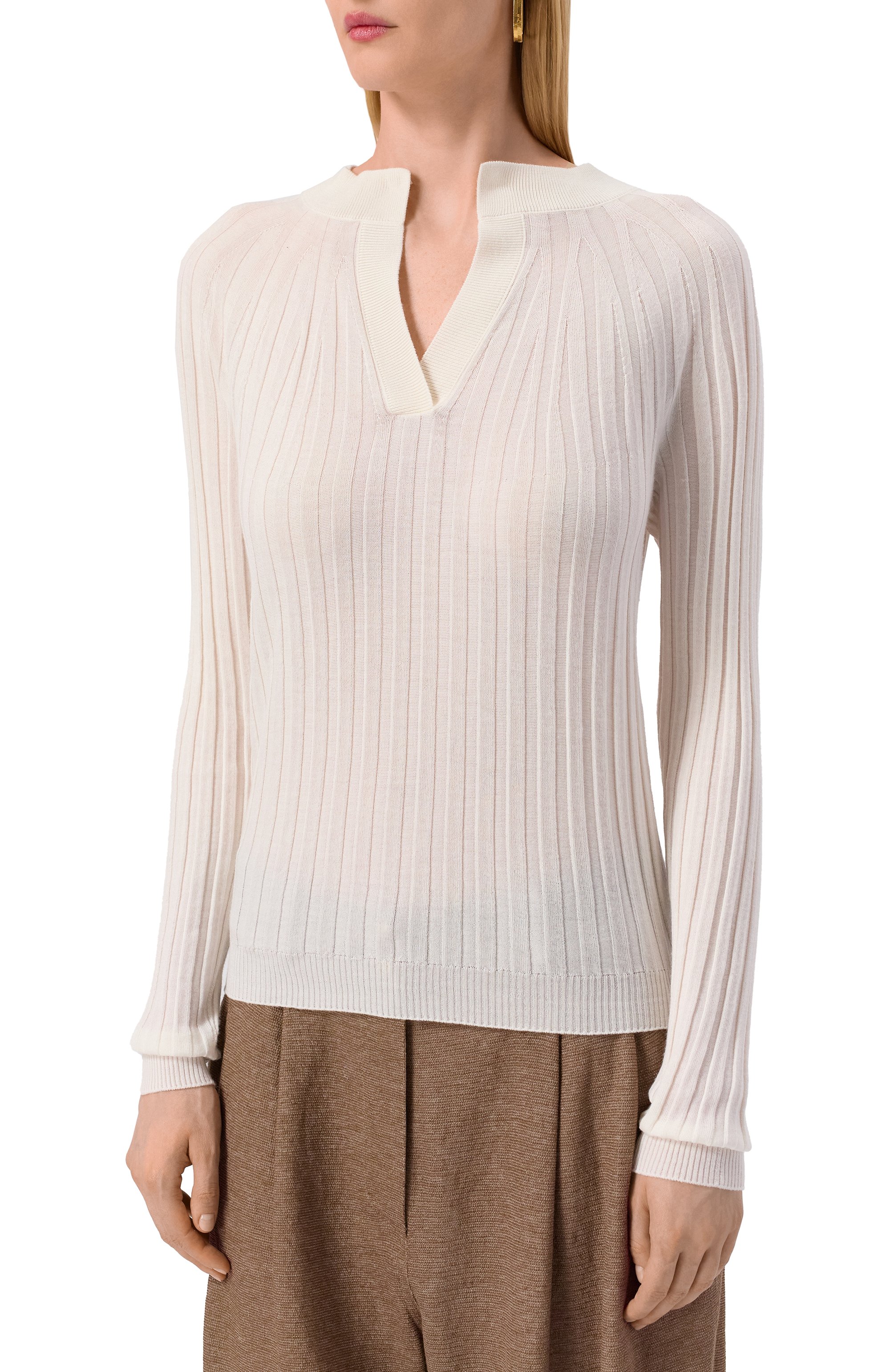 Пуловер из кашемира и шелка GIORGIO ARMANI, арт. GW001814/AF18784, фото 3