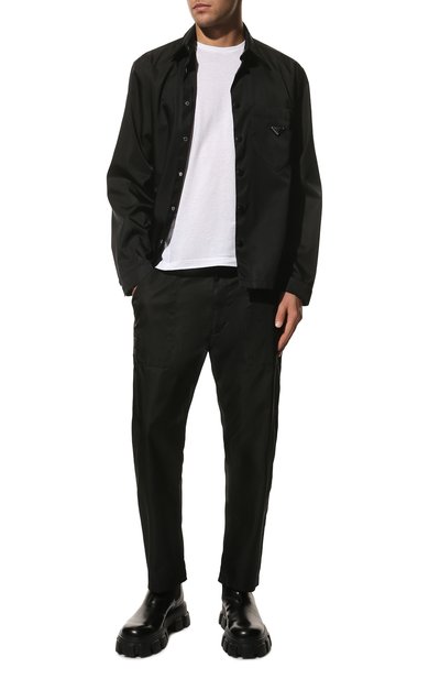 Брюки PRADA черного цвета по цене 115000 руб., арт. SPH85-1YFL-F0002-202, фото 2 Брюки PRADA, арт. SPH85-1YFL-F0002-202, фото 2