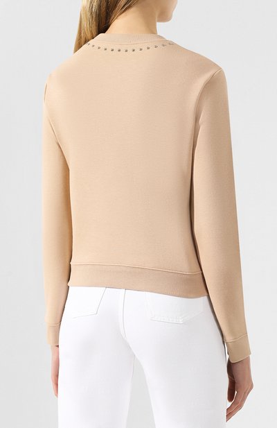 Хлопковый пуловер REDVALENTINO розового цвета по цене 32150 руб., арт. RR0MF00N/CFM, фото 4 Хлопковый пуловер REDVALENTINO, арт. RR0MF00N/CFM, фото 4