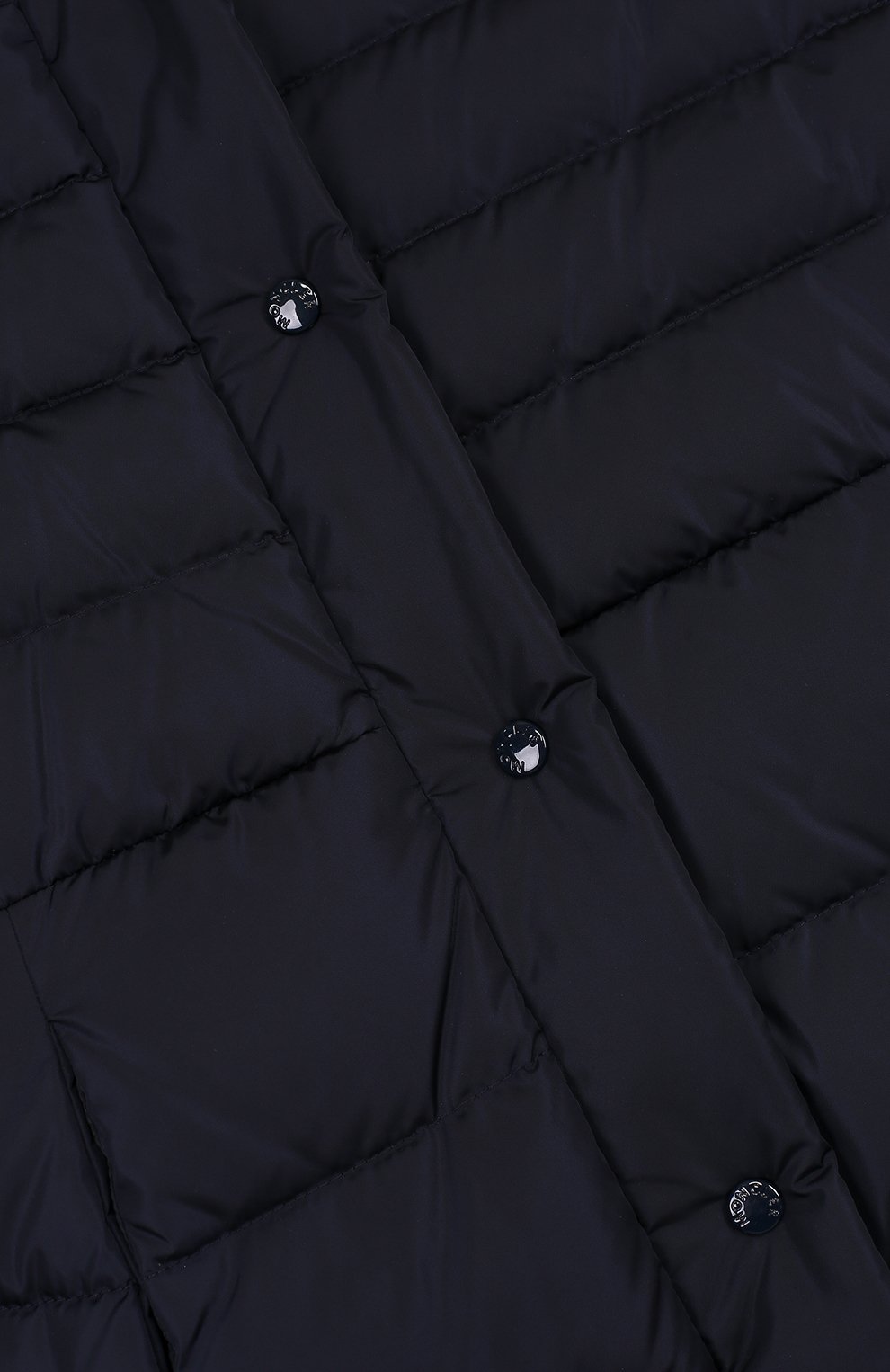 Пуховое пальто на молнии с капюшоном и меховой отделкой MONCLER ENFANT, арт. D2-954-49392-25-54155/12-14A, фото 3