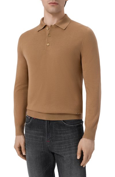 Поло из кашемира и шелка BRIONI бежевого цвета по цене 199500 руб., арт. UMR30L/P1K82, фото 3 Поло из кашемира и шелка BRIONI, арт. UMR30L/P1K82, фото 3