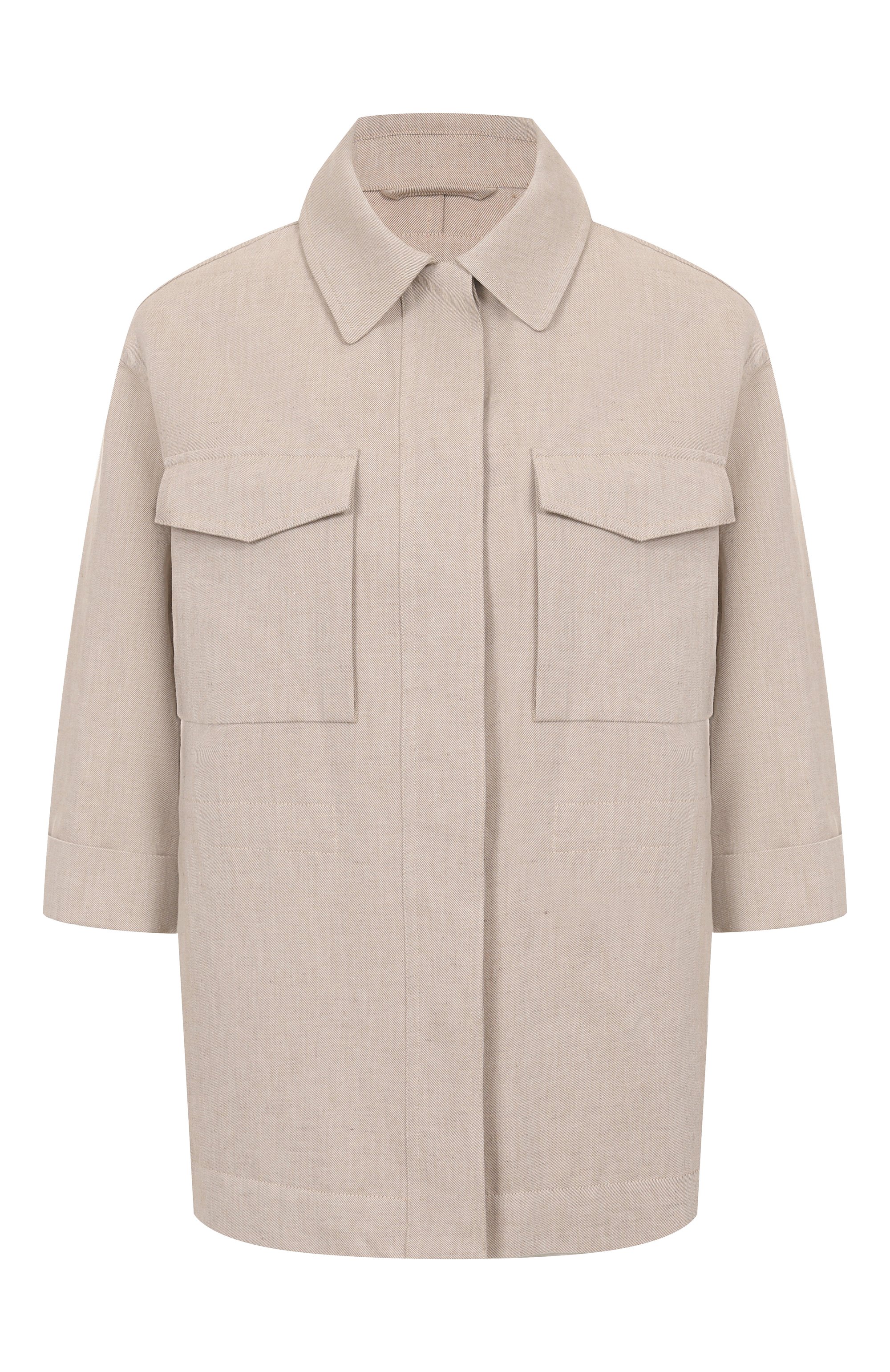 Куртка из хлопка и льна LORENA ANTONIAZZI, арт. E2536CP08A/9715, фото 1