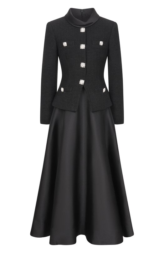 Комбинированное платье self-portrait RS26161MAB Чёрный RS26161MAB