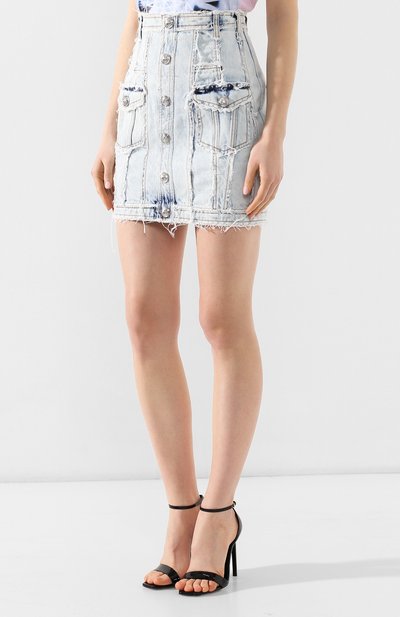 Джинсовая юбка BALMAIN, арт. RF04527/D036, фото 3
