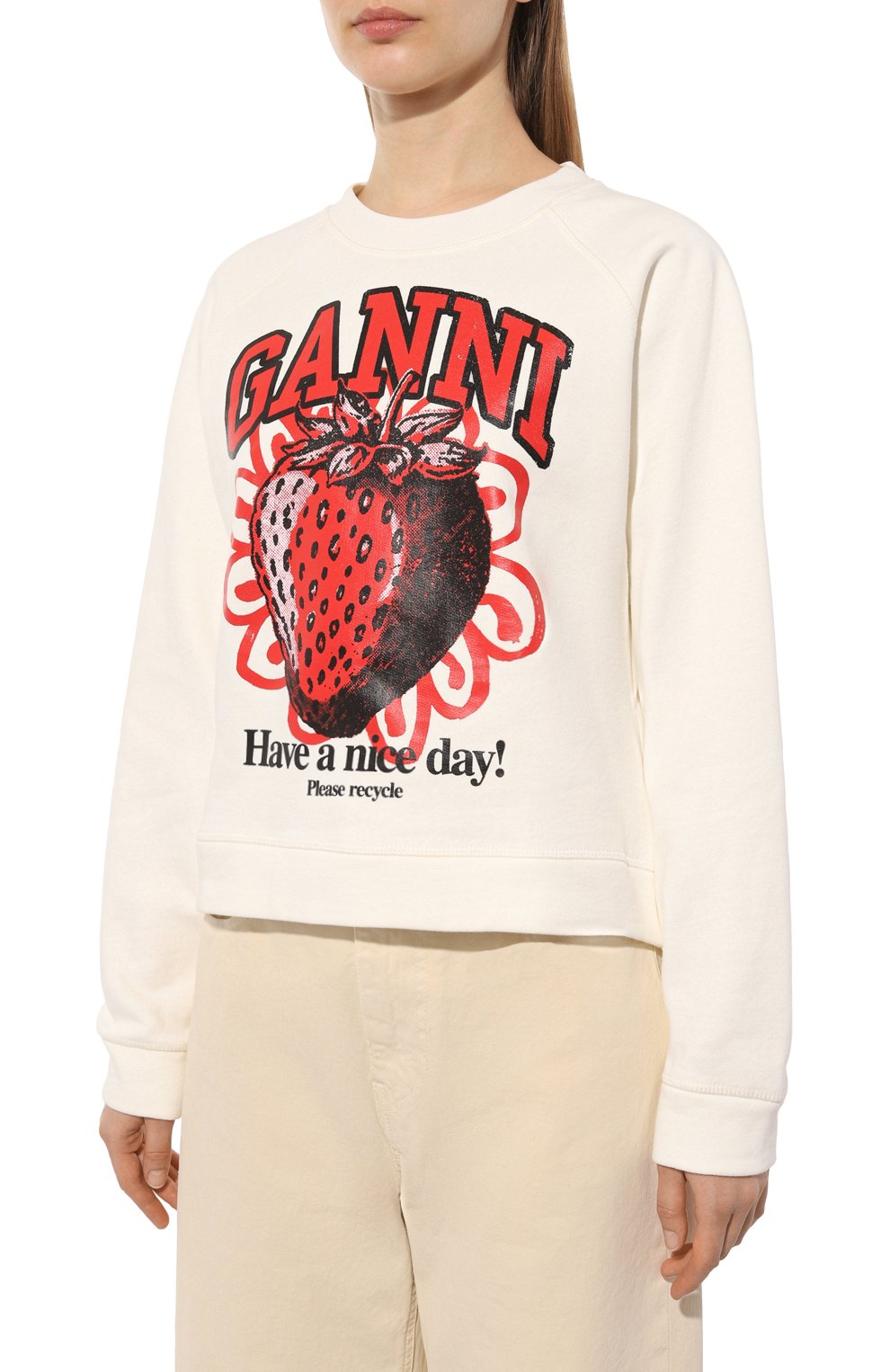 Хлопковый свитшот GANNI, арт. T3764, фото 3