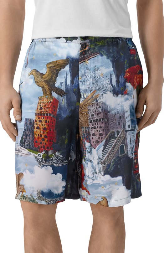 Шорты из вискозы Off-White 0MCB092F25FAB002 Разноцветный  0MCB092F25FAB002 Фото 3