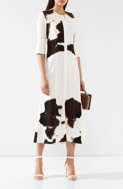 Платье с принтом VICTORIA BECKHAM, арт. DR MID 6711 PSS19 D1 CADY C0W PRINT, фото 2