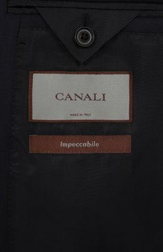Мужской шерстяной костюм CANALI темно-синего цвета, арт. E11280/19-AX05533 | Фото 9 (Материал внешний: Шерсть; Рукава: Длинные; Костюмы М: Однобортный; Стили: Классический)