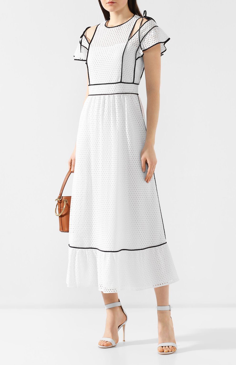 Платье с контрастной отделкой REDVALENTINO, арт. RR0VAC45/PHJ, фото 2