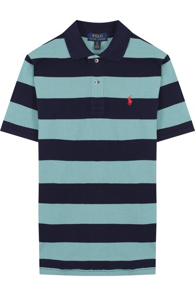 Хлопковое поло в поло ску POLO RALPH LAUREN, арт. 323682616, фото 1