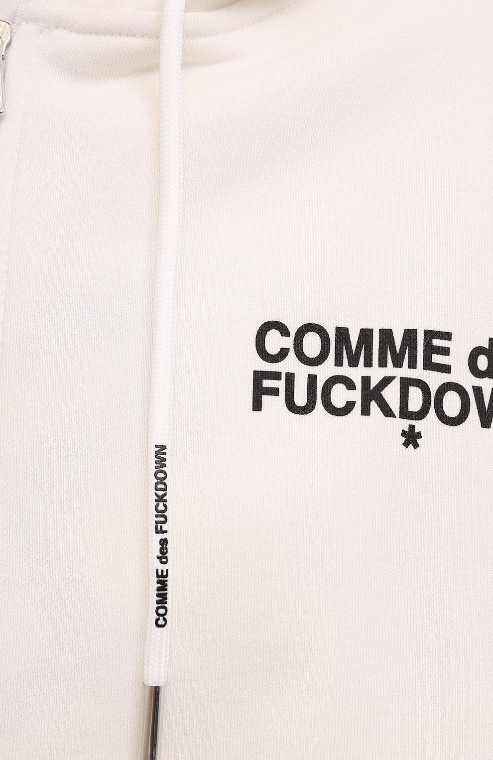 Хлопковая толстовка COMME DES FUCKDOWN кремового цвета по цене 18000 руб., арт. CDFD1535, фото 5 Хлопковая толстовка COMME DES FUCKDOWN, арт. CDFD1535, фото 5