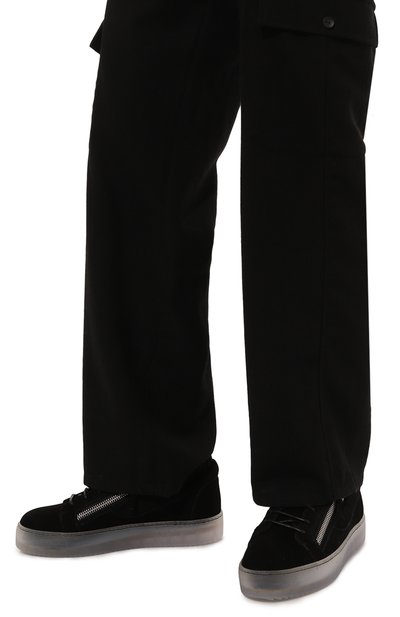 Замшевые кеды GIUSEPPE ZANOTTI DESIGN черного цвета по цене 69950 руб., арт. RM30004/001, фото 3 Замшевые кеды GIUSEPPE ZANOTTI DESIGN, арт. RM30004/001, фото 3