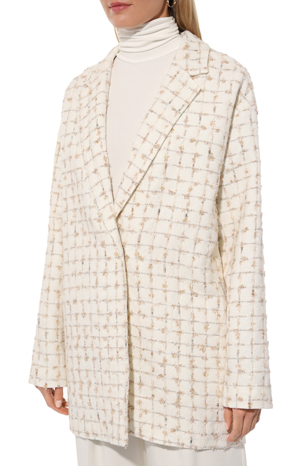 Шерстяной жакет SEVEN LAB кремового цвета по цене 28980 руб., арт. SCP2.23.114.358, фото 3 Шерстяной жакет SEVEN LAB, арт. SCP2.23.114.358, фото 3