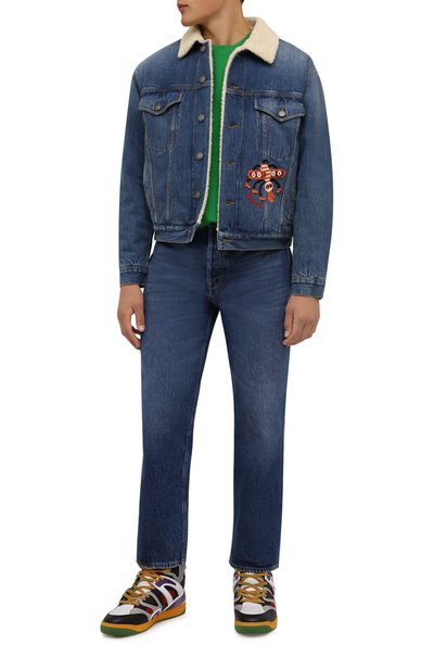 Кеды basket GUCCI разноцветного цвета по цене 122400 руб., арт. 661303/2SH90, фото 2 Кеды basket GUCCI, арт. 661303/2SH90, фото 2