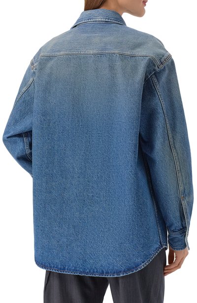 Джинсовая рубашка MM6 синего цвета по цене 84650 руб., арт. S52DT0056/M30058, фото 4 Джинсовая рубашка MM6, арт. S52DT0056/M30058, фото 4