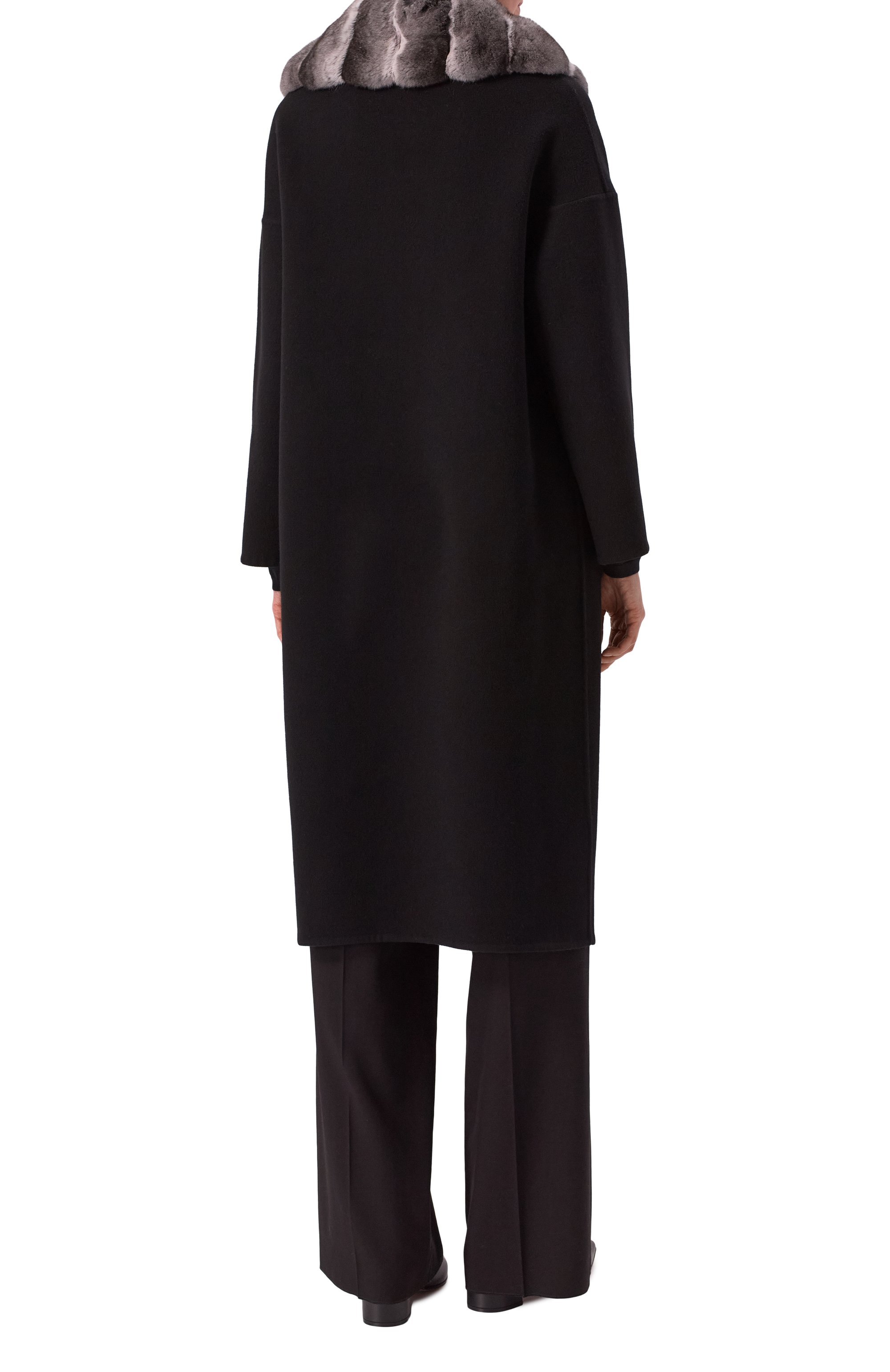 Пальто из шерсти и кашемира с отделкой из шиншиллы MVST, арт. FTBPL-X0650-3SB-CH/LP1432, фото 4