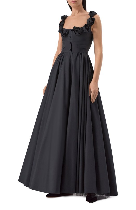 Хлопковое платье Giambattista Valli 25SSSVTE5096/40P0P Чёрный  25SSSVTE5096/40P0P Фото 3