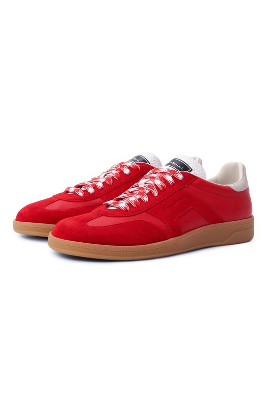 Кожаные кеды DBS Oly Santoni WBPG61244FARSKBE Красный WBPG61244FARSKBE