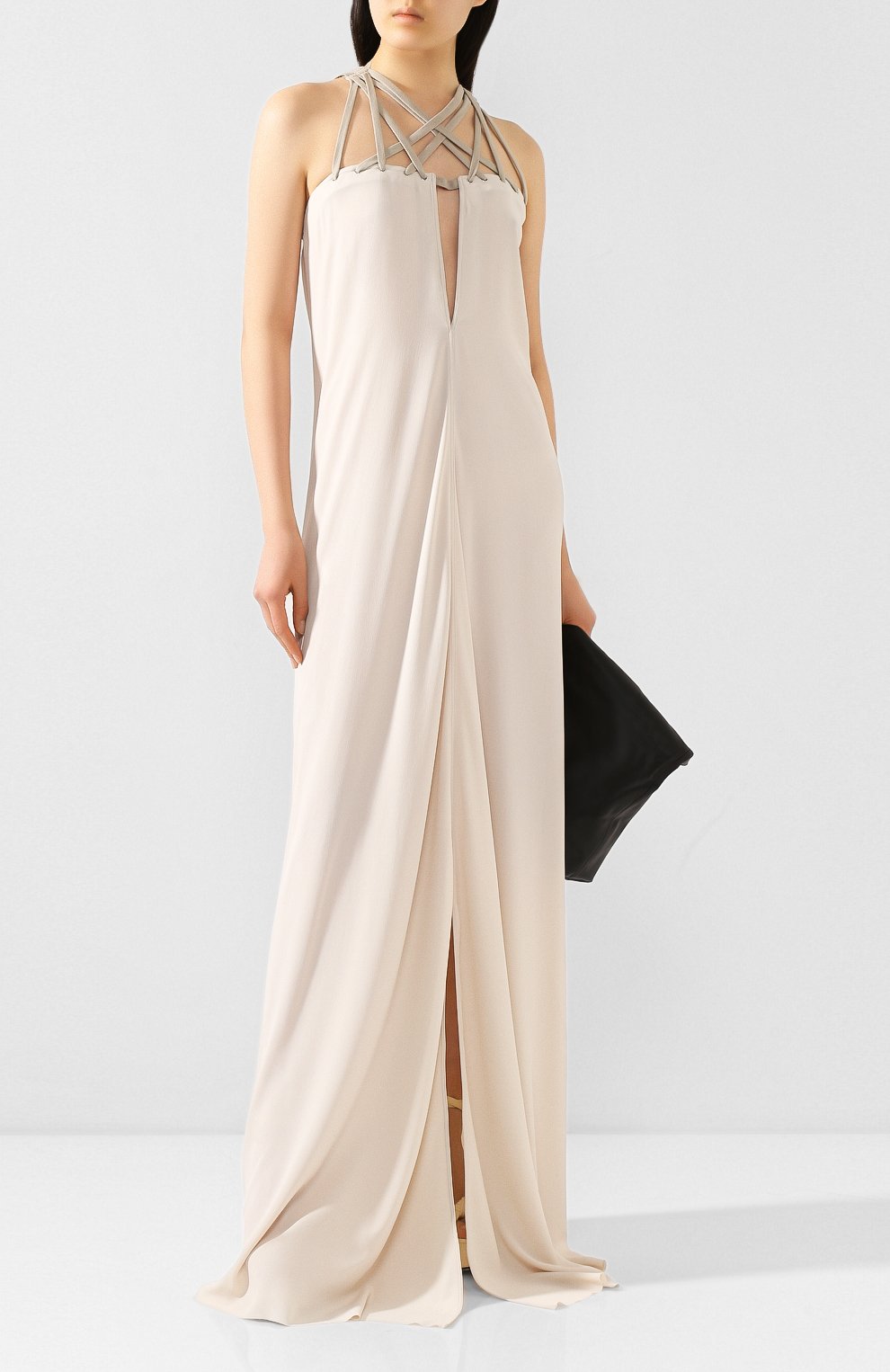 Платье-макси RICK OWENS белого цвета по цене 137500 руб., арт. R020S1552/CCTEW3, фото 2 Платье-макси RICK OWENS, арт. R020S1552/CCTEW3, фото 2