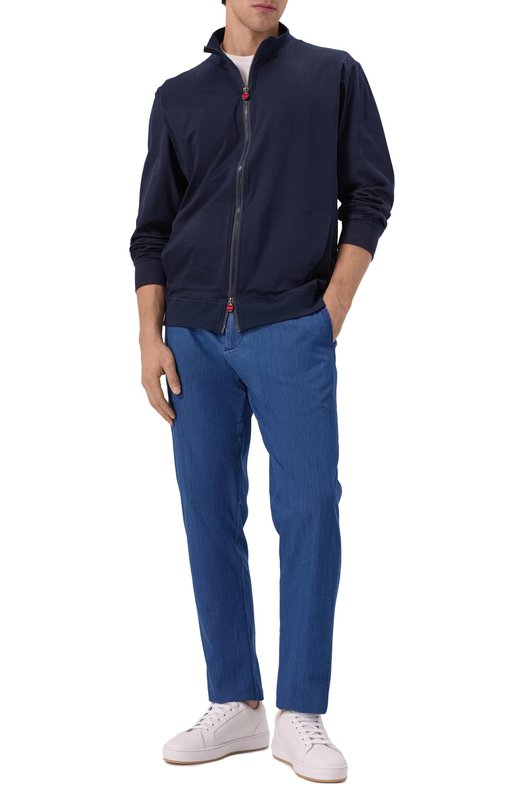 Хлопковый кардиган Kiton UMC032K06R4911_5XL-8XL Синий  UMC032K06R4911_5XL-8XL Фото 2