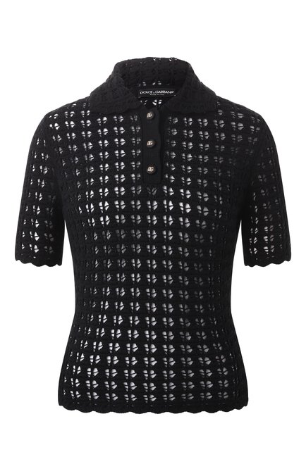 Женский шерстяное поло DOLCE & GABBANA черного цвета по цене 0 руб., арт. FXZ15T/JCVWH | Фото 1